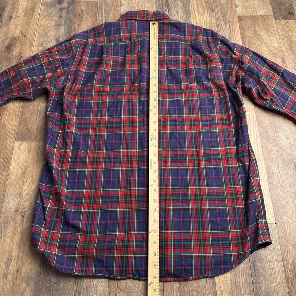 Vintage Polo Ralph Lauren Westerton Fine Two Ply Cotton Shirt Men's Large Plaid - Picture 5 of 8
